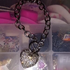 Silver Heart Charm Bracelet